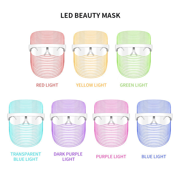 Masque LED 7 Couleurs | Soin Visage Anti-Âge Maison